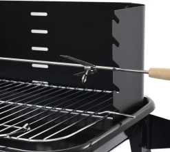 Verrijdbare Barbecue – Houtskool/Briketten - Verstelbare Grillplaat – Houten Tafel – Winscherm – Gewicht 5.9kg -Kook Verkoop 1200x1074