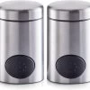 2x Zoetjes Dispensers 8,5 Cm RVS - Zeller - Keukenbenodigdheden - Koffie/thee Drinken - Zoetstof Tabletten Dispensers - Zoetjes Dispensers