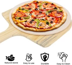 MaxxHome Pizzasteen - BBQ Steen - Maximum Te Verhitten Tot 600 Graden - ⌀33 - Incl. Houten Schep 17 MaxxHome Pizzasteen - BBQ Steen - Maximum Te Verhitten Tot 600 Graden - ⌀33 - Incl. Houten Schep -Kook Verkoop 1200x1085 1