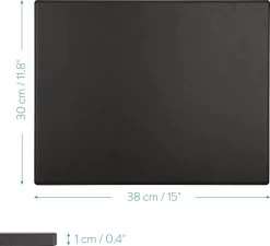 Navaris Pizzasteen XL Voor Oven En Barbecue - Rechthoekige Pizzaplaat 38 X 30 Cm - Inclusief Receptenboek - Keramisch Geglazuurd - Zwart -Kook Verkoop 1200x1093