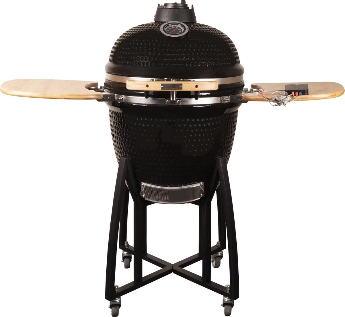 Patton - Kamado 21" - Premium Black - Keramische Barbecue - Incl. Bluetooth Kerntemperatuurmeter - LED Verlichting - Large - Compleet - Zwart 3 Patton - Kamado 21" - Premium Black - Keramische Barbecue - Incl. Bluetooth Kerntemperatuurmeter - LED Verlichting - Large - Compleet - Zwart
