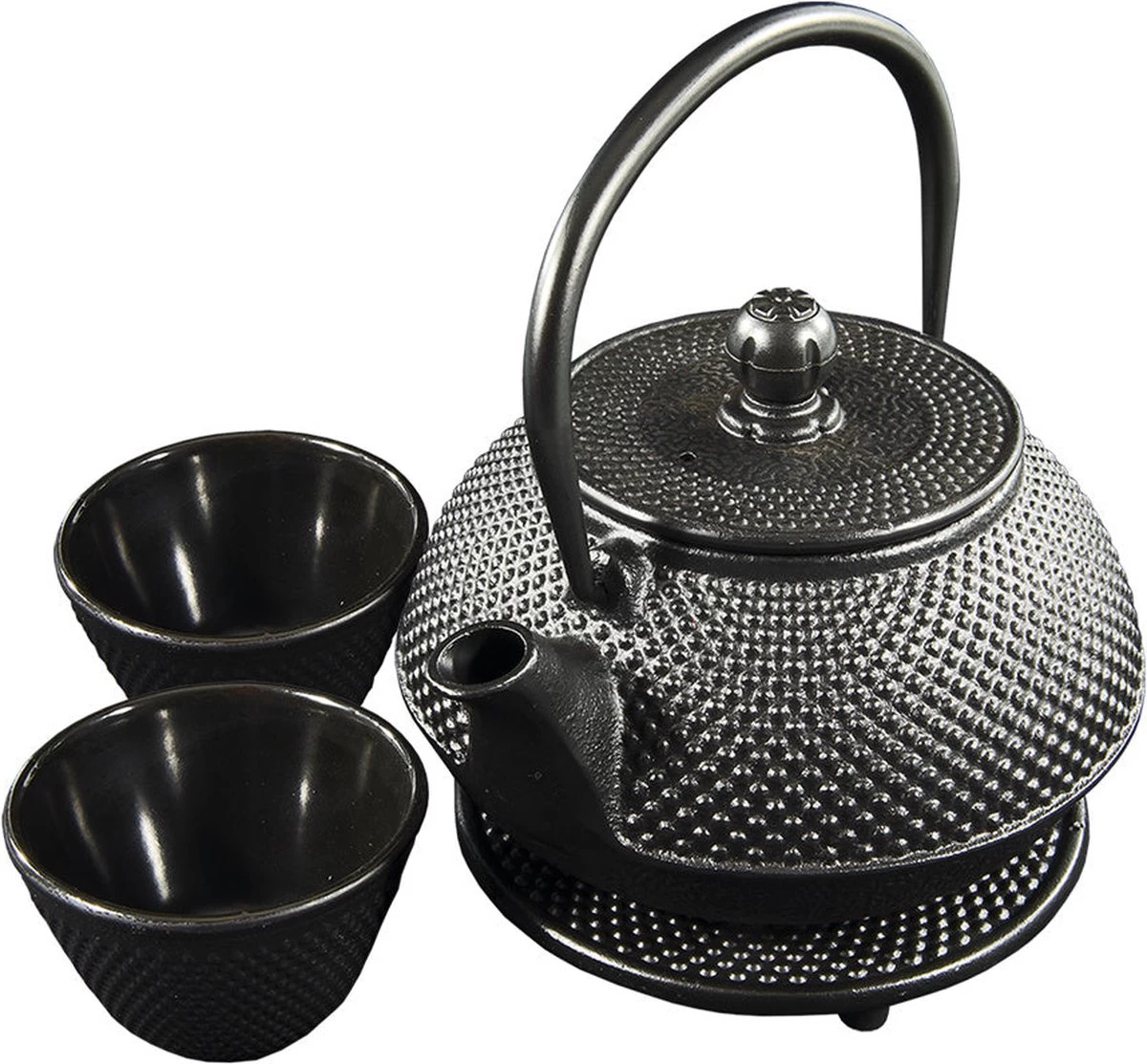 SakuraTea - Theepot Set - 4-delig - Gietijzer - Zwart - 0.8L - 2 Kopjes (100ml) 7 SakuraTea - Theepot Set - 4-delig - Gietijzer - Zwart - 0.8L - 2 Kopjes (100ml) - Afbeelding 5