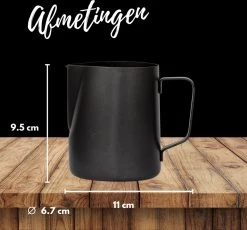 Merkloos Pazzo Goods - Melkkan - Melkkannetje Opschuim - Zwart - 350 Ml - Premium Kwaliteit - RVS - -Kook Verkoop 1200x1116 4