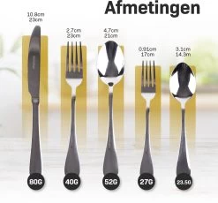 Grandlux Bestekset 6 Persoons 30-delig - Zilver Bestek - Messen, Vorken, Lepels - Cutlery Set - RVS -Kook Verkoop 1200x1118 3