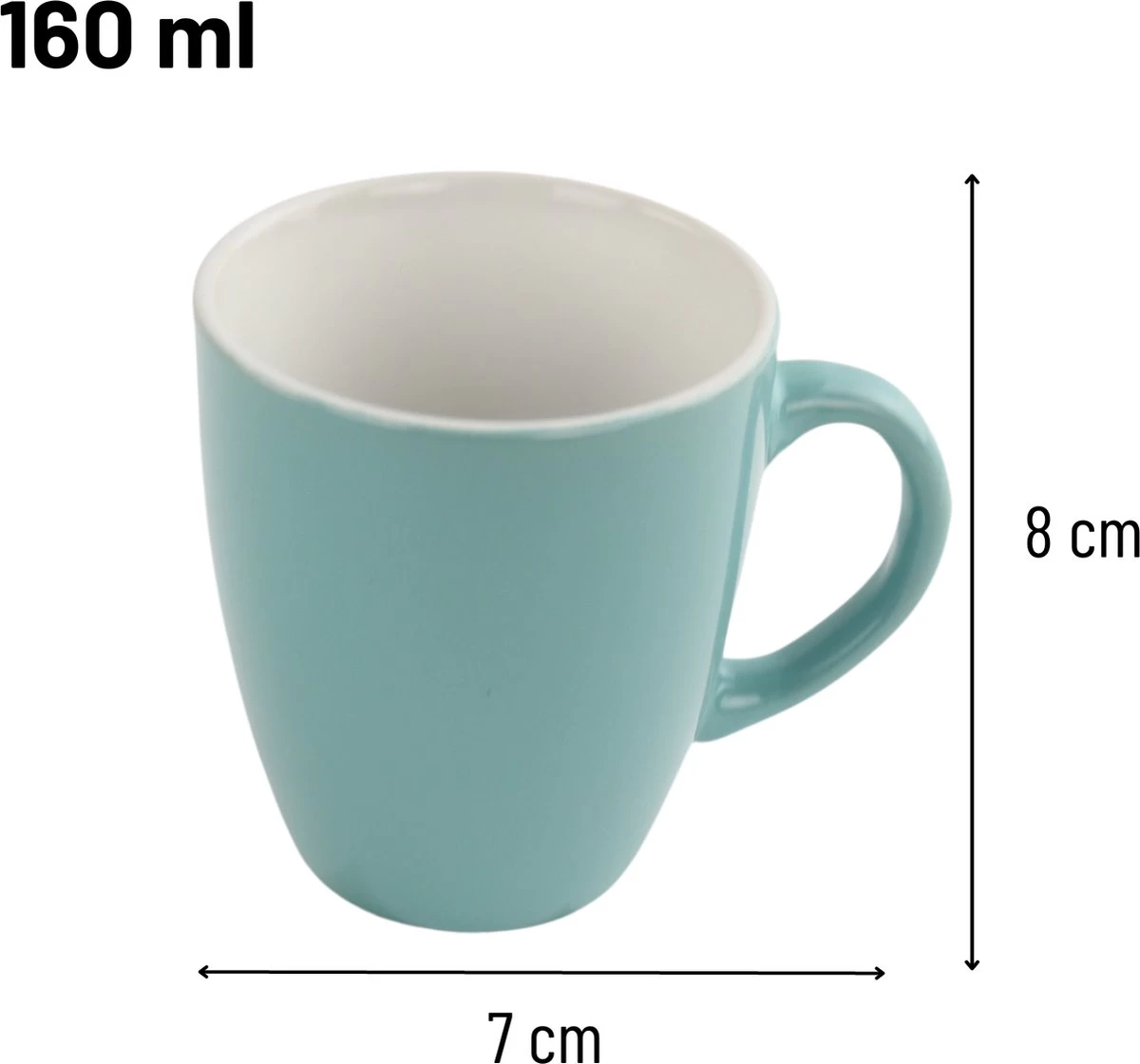 Orange85 Espresso Kopjes - Set Van 6 - Met Oor - 160ml - Meerdere Kleuren - Pastel - Aardewerk 7 Orange85 Espresso Kopjes - Set Van 6 - Met Oor - 160ml - Meerdere Kleuren - Pastel - Aardewerk - Afbeelding 6