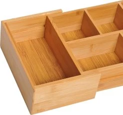 Verstelbare Lade Organizer - Voor Bestek/Keuken/Bureau/Make-Up/Accessoires – Uitschuifbare Lade Inzet Verdeler - Opbergbak Doos - Verstelbaar In 5 Of 7 Compartimenten - Duurzaam Bamboe Hout -Kook Verkoop 1200x1121 6