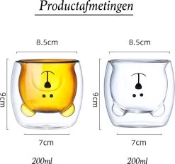 Set Van 2 Beer Design Dubbelwandige Glazen - Dubbelwandige Koffieglazen - Latte Macchiato Koffiemok/Koffiebeker - Double Glass Waterglazen - Theeglazen - Espresso Kopjes - Koffiekop & Koffiemok - Drinkglazen 250ML -Kook Verkoop 1200x1129 8