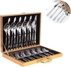 Grandlux Bestekset 6 Persoons 30-delig - Zilver Bestek - Messen, Vorken, Lepels - Cutlery Set - RVS -Kook Verkoop 1200x1132 2