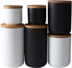 Voorraadpotten Keramiek - Suikerpot 3 Stuks - Deksel Bamboe - Luchtdict Voorraadbussen Potten - Wit 11 Voorraadpotten Keramiek - Suikerpot 3 Stuks - Deksel Bamboe - Luchtdict Voorraadbussen Potten - Wit -Kook Verkoop 1200x1133 6