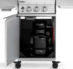 Burnhard Gas BBQ FRED JR. Deluxe - 2 Branders - Incl. Keramische Infraroodbrander & Afdekhoes - Deluxe -Kook Verkoop 1200x1135 2