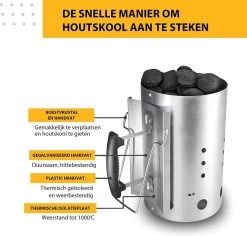Kolen Starter GROOT - Brikettenstarter Met Veiligheidshandgreep - Snelstarter Voor Barbecue - BBQ Houtskool Starter 12 Kolen Starter GROOT - Brikettenstarter Met Veiligheidshandgreep - Snelstarter Voor Barbecue - BBQ Houtskool Starter -Kook Verkoop 1200x1146