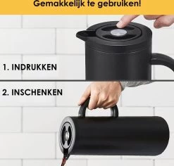 Silberthal - Thermoskan - 1 L - Dubbelwandig - Isoleerkan - Thermofles Koud En Warm - Cadeau -Kook Verkoop 1200x1148 5