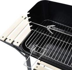 Verrijdbare Barbecue – Houtskool/Briketten - Verstelbare Grillplaat – Houten Tafel – Winscherm – Gewicht 5.9kg -Kook Verkoop 1200x1158 1