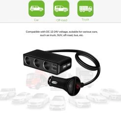 WiseGoods - Premium Auto Sigarettenaansteker Splitter - 4 Poorten USB - Autolader USB - Autolader Splitter - 12V Splitter -Kook Verkoop 1200x1158