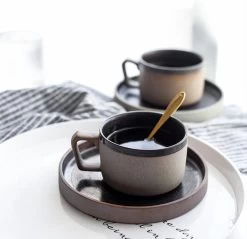 House Of Husk® Keramieke Kop En Schotel Set - Koffiekopjes - Theemokken - Koffiemokken - 250 Ml - Bruin Aardewerk -Kook Verkoop 1200x1159 2