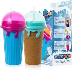 Frozen Magic Slushy Maker - Slush Puppy Maker - IJscrusher - Slush Puppy Beker - Slushy Puppy Maker - Slush Puppy Machine - Slush Maker - Slushy Cup - Tiktok - Bruin -Kook Verkoop 1200x1161 1