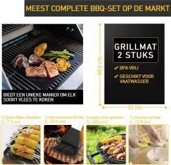Saveur Royal® 35-delige Barbecue Gereedschapset In Roestvrij Staal - BBQ Grill Set Met Draagtas - Barbecuegerei-sets - Barbecue Accessoires Gereedschap - 35-delig -Kook Verkoop 1200x1162 3