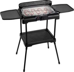 Princess 112250 Elektrische BBQ Met Zijplanken - BBQ - 40x25cm - Met En Zonder Statief Te Gebruiken - Met Zijplankjes - Ook Te Gebruiken Als Tafelgrill - 2200W -Kook Verkoop 1200x1163