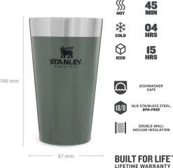 Stanley The Stacking Beer Pint 0,47l - Beker - Hammertone Green -Kook Verkoop 1200x1165 4