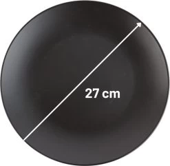 Orange85 Bordenset - Dinerbord - Borden - Plat - Set Van 6 - Mat Zwart - Diameter 27cm - Aardewerk - Servies -Kook Verkoop 1200x1170 7