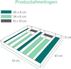 Grote Bestekbak Bamboe 51x47cm | Besteklade Van Coninx | Bestekhouder | Opbergbak | Duurzaam | Voor Laden Van 47cm Diep -Kook Verkoop 1200x1175 5