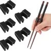 Merkloos 5 Stuks Handige Eetstokjes Houder - Sushi Servies - Herbruikbare Stokjes - Duurzaam - Chopstick Trainers Hulpstuk - Zwart Chopsticks Helper Kinderen -Kook Verkoop 1200x1177 6