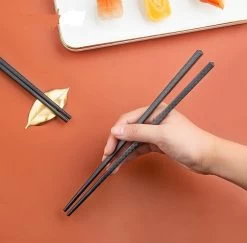 4 Setjes Luxe Zwarte Sushi Eetstokjes -Kook Verkoop 1200x1180 12