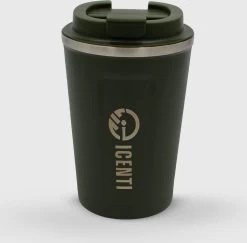 ICENTI - RVS Koffiebeker To Go - 380ml – Groen - Thermosbeker - Lekvrij - Dubbelwandig - Koffie Beker - Theebeker – Coffeemugg - Theemugg