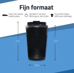 GOAT Outdoor RVS Koffiebeker To Go - Thermosbeker - Theebeker - Reisbeker - Lekvrij - 380ml - Zwart -Kook Verkoop 1200x1185 3