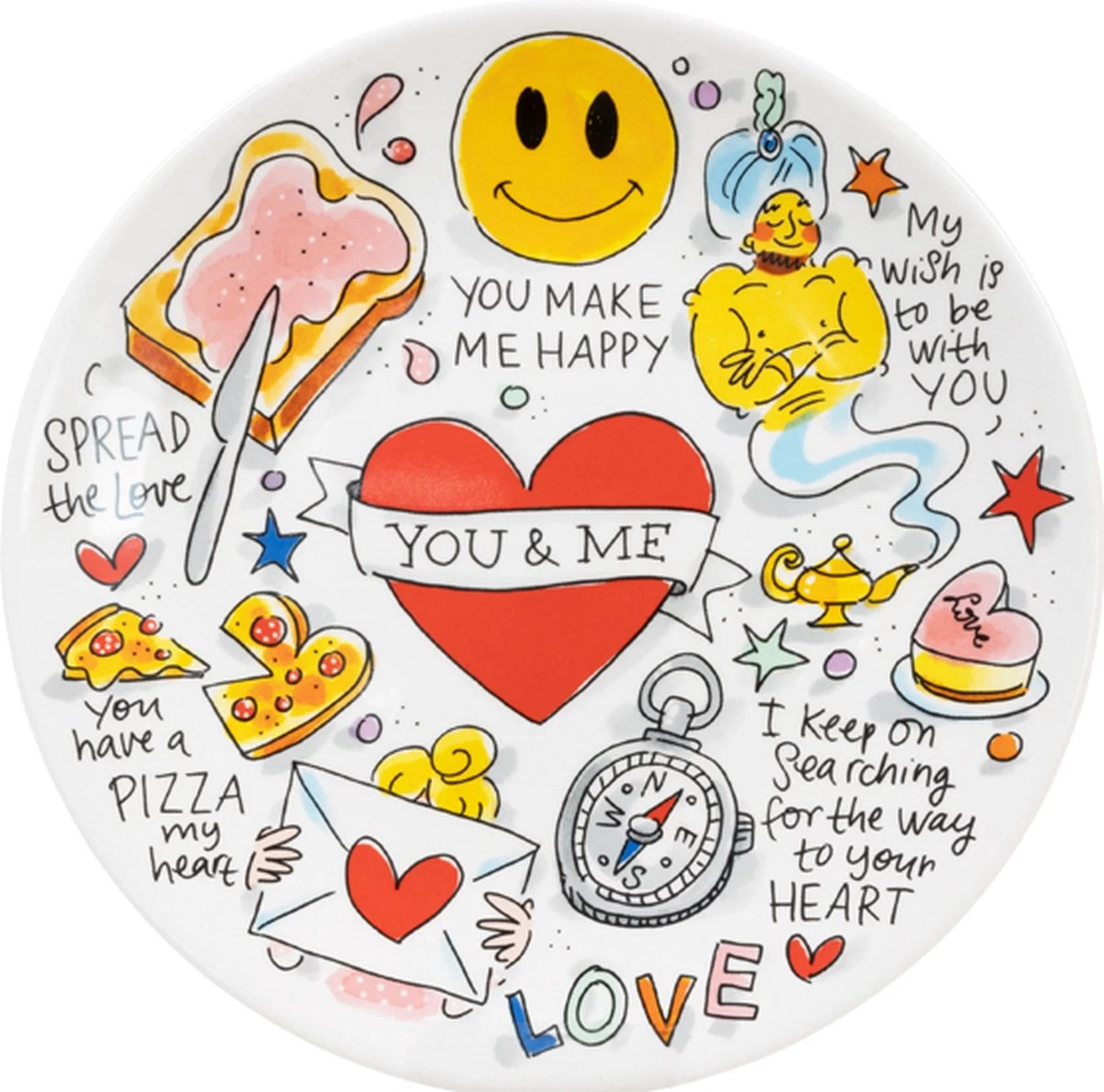 Blond Amsterdam, Specials LOVE: Ontbijtbord You & Me ø22CM 3 Blond Amsterdam, Specials LOVE: Ontbijtbord You & Me ø22CM