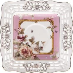 Clayre & Eef Kop En Schotel 200 Ml Roze Wit Porselein Rond Bloemen Servies Cadeau Voor Haar Cappuccino -Kook Verkoop 1200x1188 2