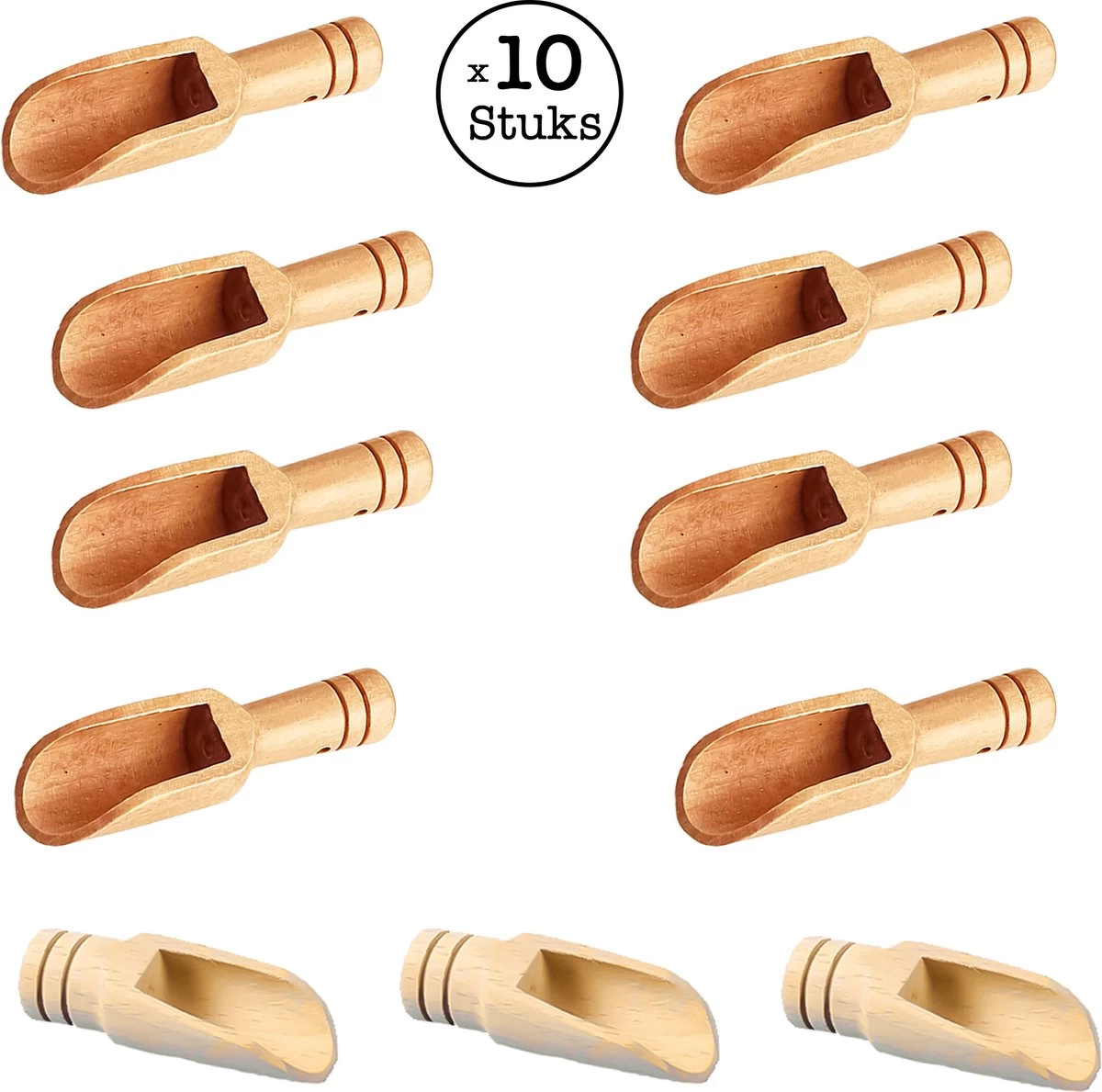 10 Stuks Mini Houten Lepels - Kleine Theelepeltjes - Houten Schepjes - Doseerschep Maatlepel - Lepels Voor Keuken, Koken, Kruiden, Koffie, Thee, Suiker En Zout - Spatel 3 10 Stuks Mini Houten Lepels - Kleine Theelepeltjes - Houten Schepjes - Doseerschep Maatlepel - Lepels Voor Keuken, Koken, Kruiden, Koffie, Thee, Suiker En Zout - Spatel
