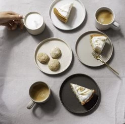 Gebaksbordjes - Taart Bordjes - 4 Stuks - Vaatwasser Bestendig - Keramiek - Wit - Beige - Bruin - Naturel -Kook Verkoop 1200x1190 7