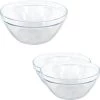 Merkloos Set Van 3x Glazen Saladekommen/keukenschalen Pompei 26 En 20 Cm - Schalen/kommen/mengkommen Van Glas -Kook Verkoop 1200x1193 6