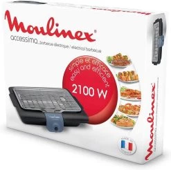 Moulinex BG134812 Barbecue Tafelblad Electrisch 2100W Zwart, Blauw, Zilver Barbecue -Kook Verkoop 1200x1194