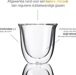 Dubbelwandige ESPRESSO Glazen Van Borosilicaat - Warme En Koude Dranken Kopjes - 70 ML - Set Van 6 -Kook Verkoop 1200x1195 4