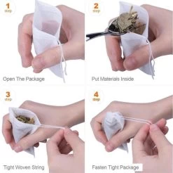 Merkloos 100 Lege Theezakjes - 5 X 7 CM -Kook Verkoop 1200x1196 22