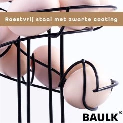 Eiermand – Eierrek – Eierhouder – Eieren – 360° - Zwart - Pasen - 39 Eieren - BAULK® -Kook Verkoop 1200x1197 27