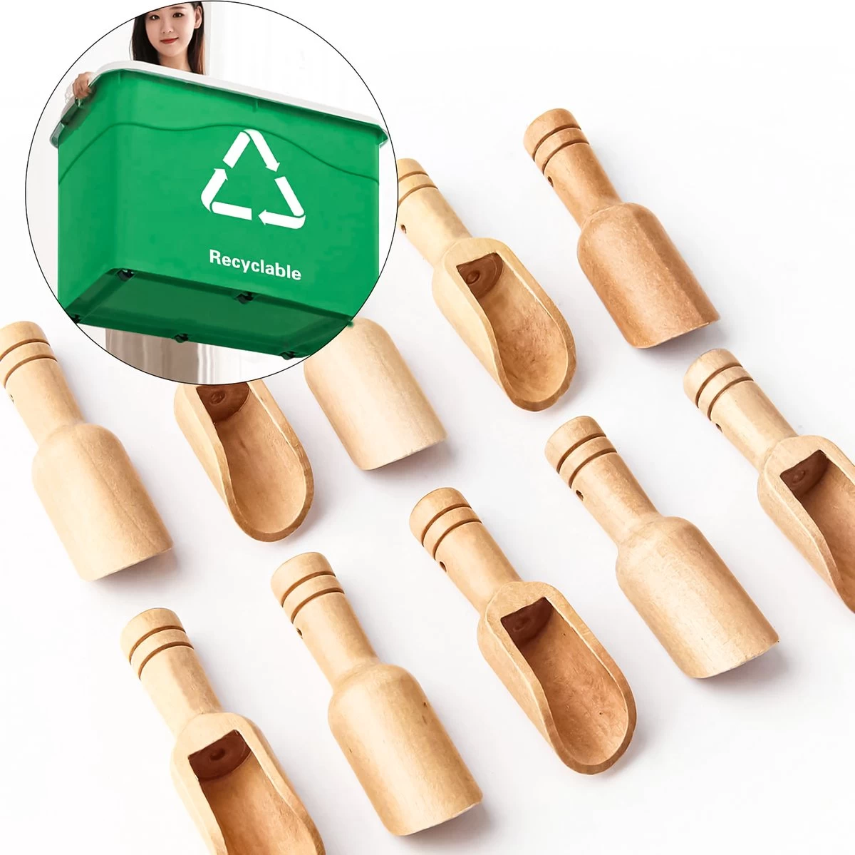 10 Stuks Mini Houten Lepels - Kleine Theelepeltjes - Houten Schepjes - Doseerschep Maatlepel - Lepels Voor Keuken, Koken, Kruiden, Koffie, Thee, Suiker En Zout - Spatel 8 10 Stuks Mini Houten Lepels - Kleine Theelepeltjes - Houten Schepjes - Doseerschep Maatlepel - Lepels Voor Keuken, Koken, Kruiden, Koffie, Thee, Suiker En Zout - Spatel - Afbeelding 6