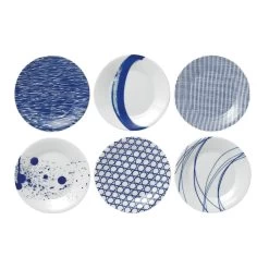 Royal Doulton Pacific - Gebaksbordjes Set - Porselein - Wit / Blauw - ⌀ 16 Cm - 6 Stuks -Kook Verkoop 1200x1200 1000