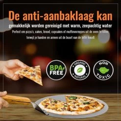 Inpro Pizzaschep RVS - Rond - Voor BBQ En Oven - Pizzaspatel - Taartschep - Houten Handvat - BBQ Gereedschap - Keukengerei - 30 Cm Diameter - Spatel -Kook Verkoop 1200x1200 101