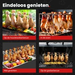 GrillX Kippenvleugelhouder - Kiphouder Voor BBQ & Oven - RVS - BBQ Accesoires 12 GrillX Kippenvleugelhouder - Kiphouder Voor BBQ & Oven - RVS - BBQ Accesoires -Kook Verkoop 1200x1200 107