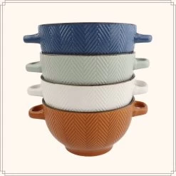 OTIX Soepkommen - Met Oor - Set Van 4 - Verschillende Kleuren - Aardewerk - 680 Ml -Kook Verkoop 1200x1200 1076