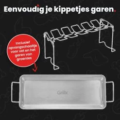 GrillX Kippenvleugelhouder - Kiphouder Voor BBQ & Oven - RVS - BBQ Accesoires 13 GrillX Kippenvleugelhouder - Kiphouder Voor BBQ & Oven - RVS - BBQ Accesoires -Kook Verkoop 1200x1200 108