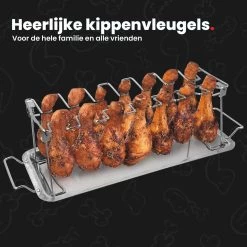 GrillX Kippenvleugelhouder - Kiphouder Voor BBQ & Oven - RVS - BBQ Accesoires 14 GrillX Kippenvleugelhouder - Kiphouder Voor BBQ & Oven - RVS - BBQ Accesoires -Kook Verkoop 1200x1200 109