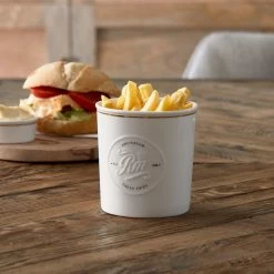Riviera Maison Frietbakje, Serveerschaal Patat - RM Fresh Fries Serving Bowl - Wit - Porselein - 1 Stuk -Kook Verkoop 1200x1200 1090