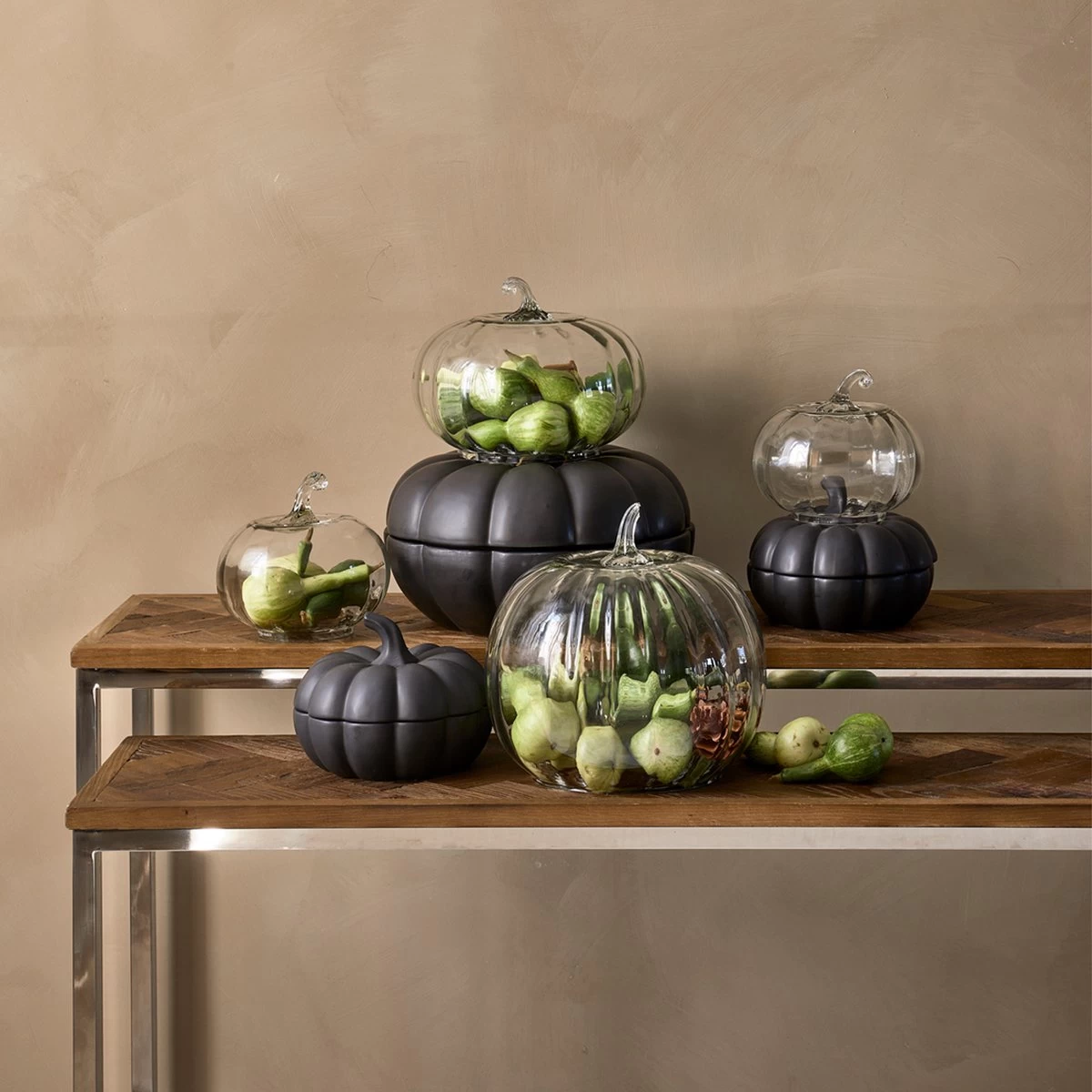 Riviera Maison Voorraadpot Met Deksel - Pumpkin Decoration Bowl - Zwart - Maat XL 7 Riviera Maison Voorraadpot Met Deksel - Pumpkin Decoration Bowl - Zwart - Maat XL - Afbeelding 5