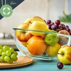 Klarstein Glazen Serveerschaal Met Bamboe Deksel - Afwasmachinebestendig - Veelzijdig Inzetbaar -Kook Verkoop 1200x1200 1129