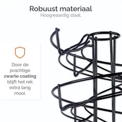 Goliving Eierrek - Eierhouder - Eiermand - Eieren Bewaren - Draaibaar - Ruimtebesparend - RVS - Zwart -Kook Verkoop 1200x1200 1141