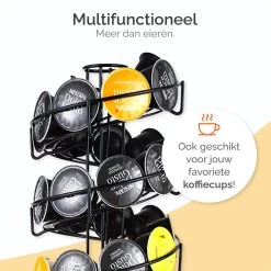 Goliving Eierrek - Eierhouder - Eiermand - Eieren Bewaren - Draaibaar - Ruimtebesparend - RVS - Zwart -Kook Verkoop 1200x1200 1143